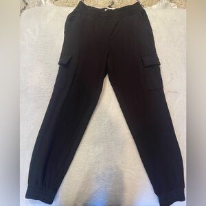 Women's Black Cargo Joggers